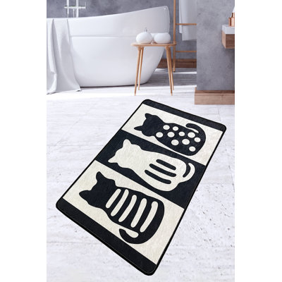 Tapis de bain antibactérien, antidérapant, 2,3 x 4,0 pieds | 100% polyester, hauteur des poils: 0,4 pouce, 20,5 oz / pied carré | Lavable à la machine, facile d'entretien, parfait pour la sécurité et le confort de la salle de bain | Durable et élégant pour la maison