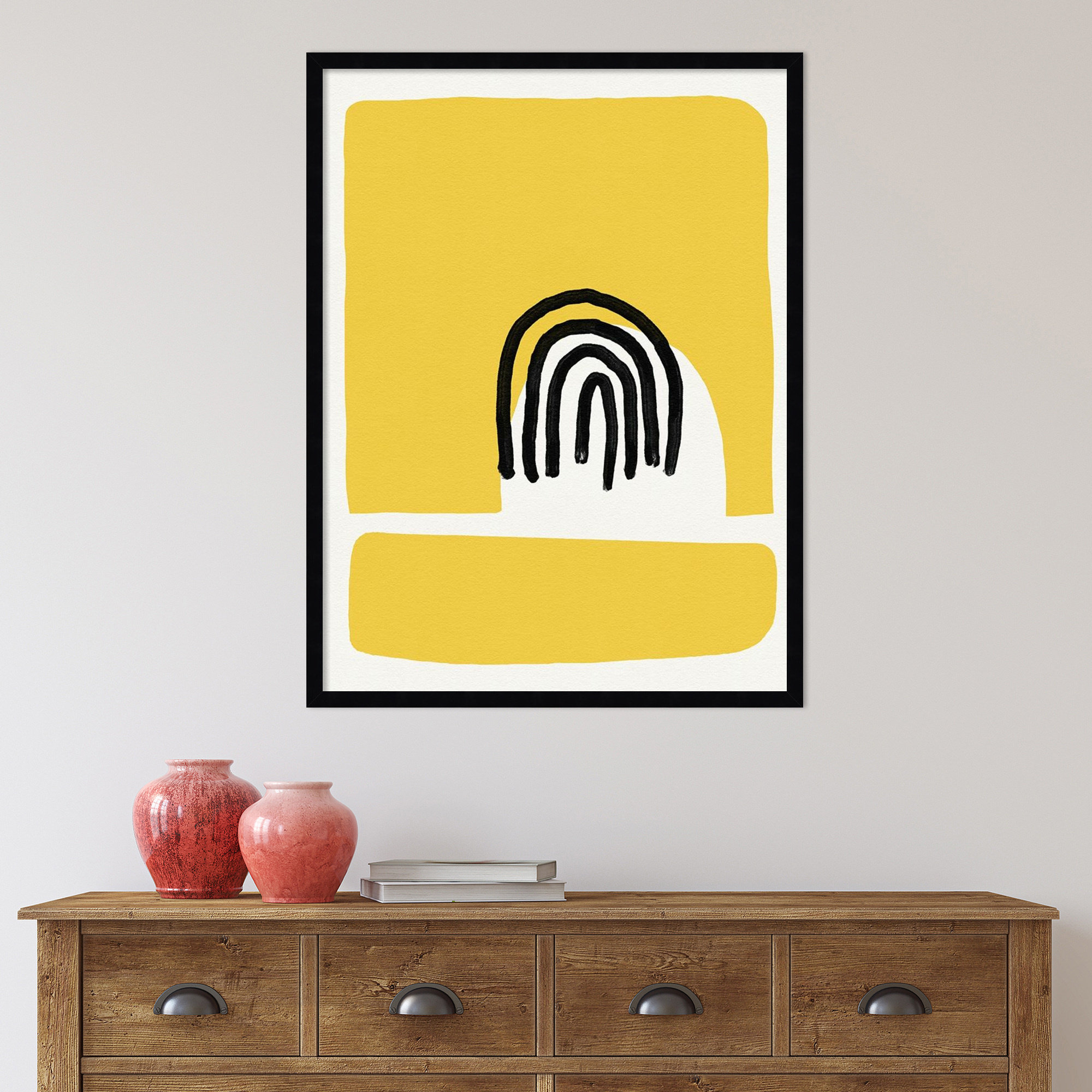 Good Vibes IV by Jacob Green, 33" H x 25" W x 1" D, Black