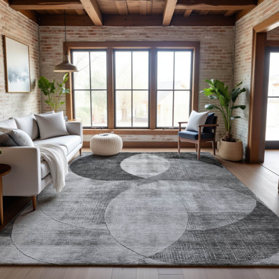 Tapis géométrique de qualité supérieure lavable à la machine AMF1140