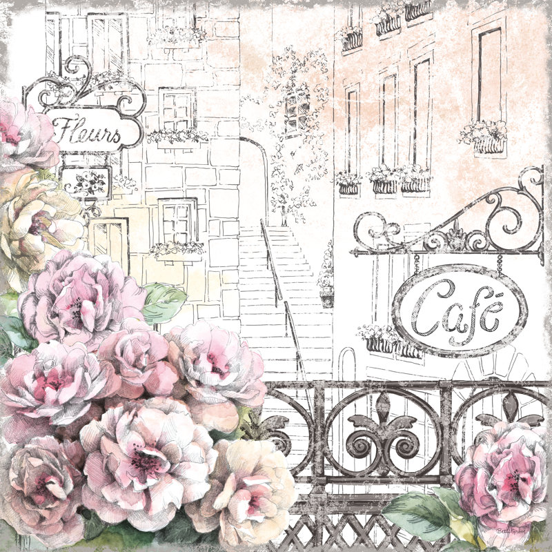 Paris Roses I by Beth Grove - Wrapped Canvas Print, 122cm H x 122cm W x 3.8cm D