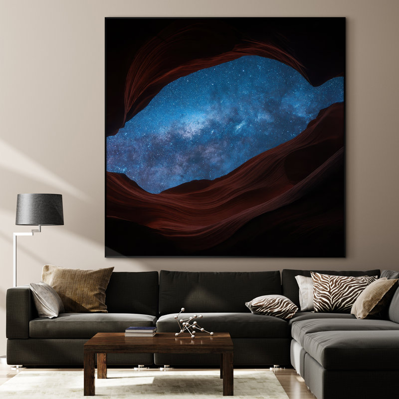 Très grande reproduction d'art sur toile - Paysage naturel, paysage moderne, œuvre d'art, décor pour le salon ou la chambre à coucher - «Assemblage requis du cadre (cadre non fini)»