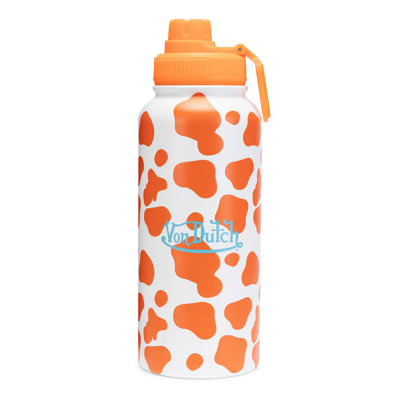 Von Dutch 32oz Orange Cow Hydration Double Walled Insulated Stainless Steel Bottle