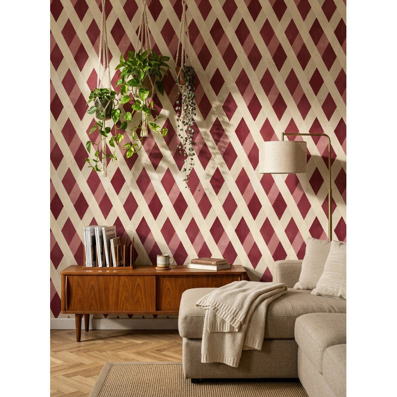 Papier peint mural Mid-Century, Peler et coller