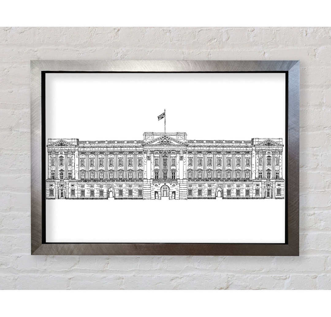 Buckingham Palace Zeichnung - Einzelner Bilderrahmen Kunstdrucke