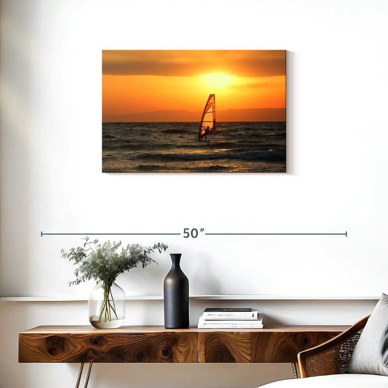 Sireci Sunset Windsurfer, 20" H x 30" W