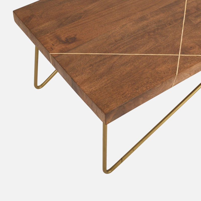 Rayos Solid Wood Top Single Coffee Table