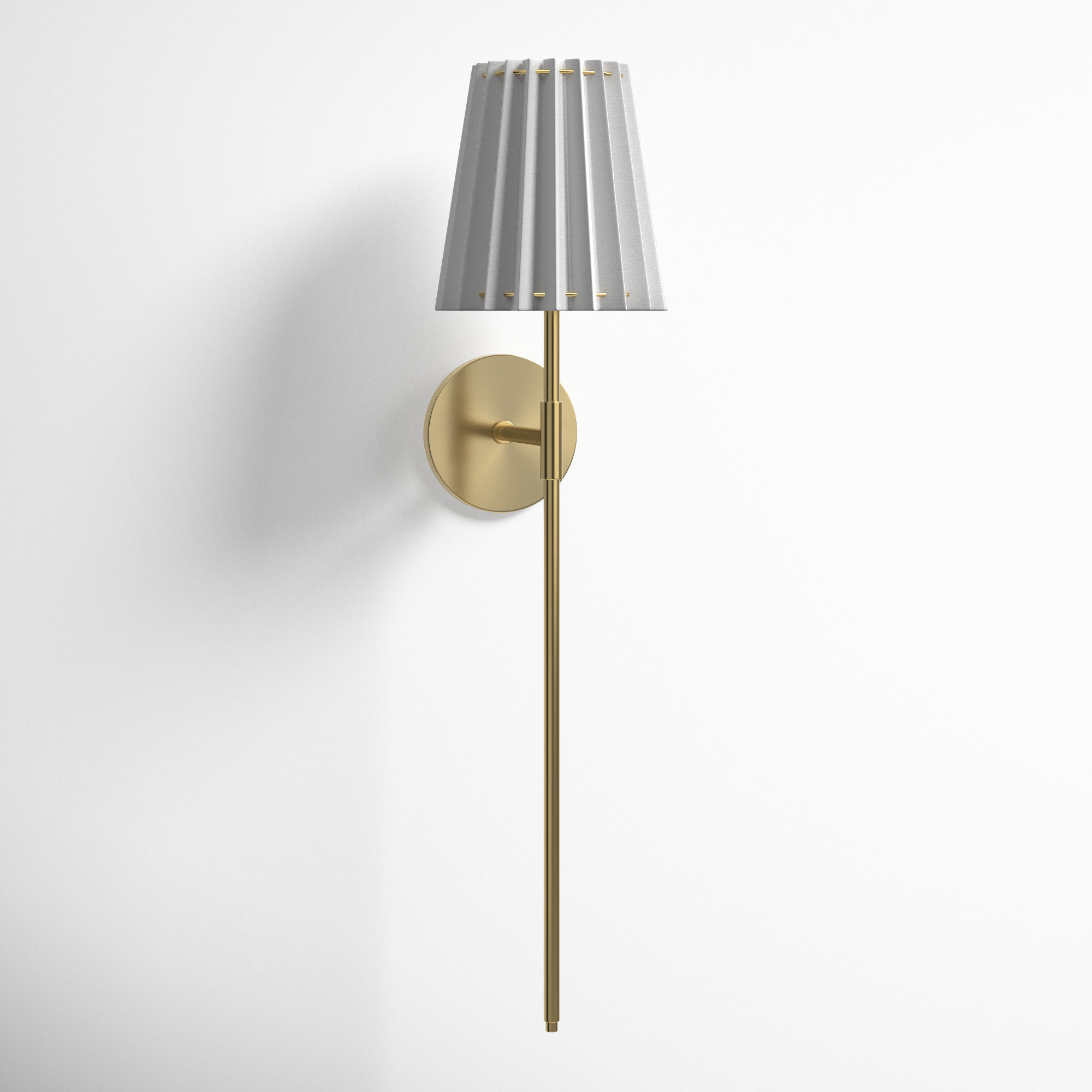 Canto Single Light Steel Dimmable Wallchiere, Aged Brass
