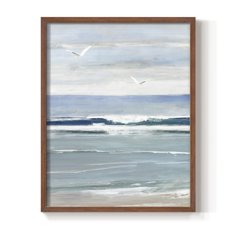 Seagull Bay II, reproduction encadrée - bois massif, Brun, H 10 po x l 8 po