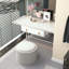 Repose-pieds rond avec rangement et plateau rabattable-64072350