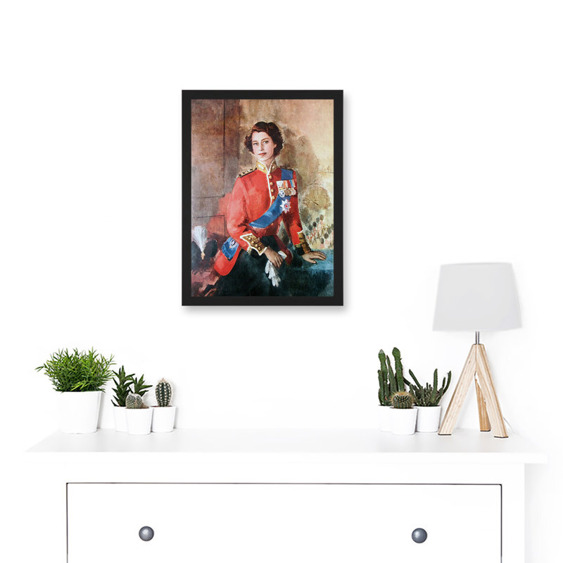 Painting Kanelba Queen Elizabeth II England - Single Picture Frame Print