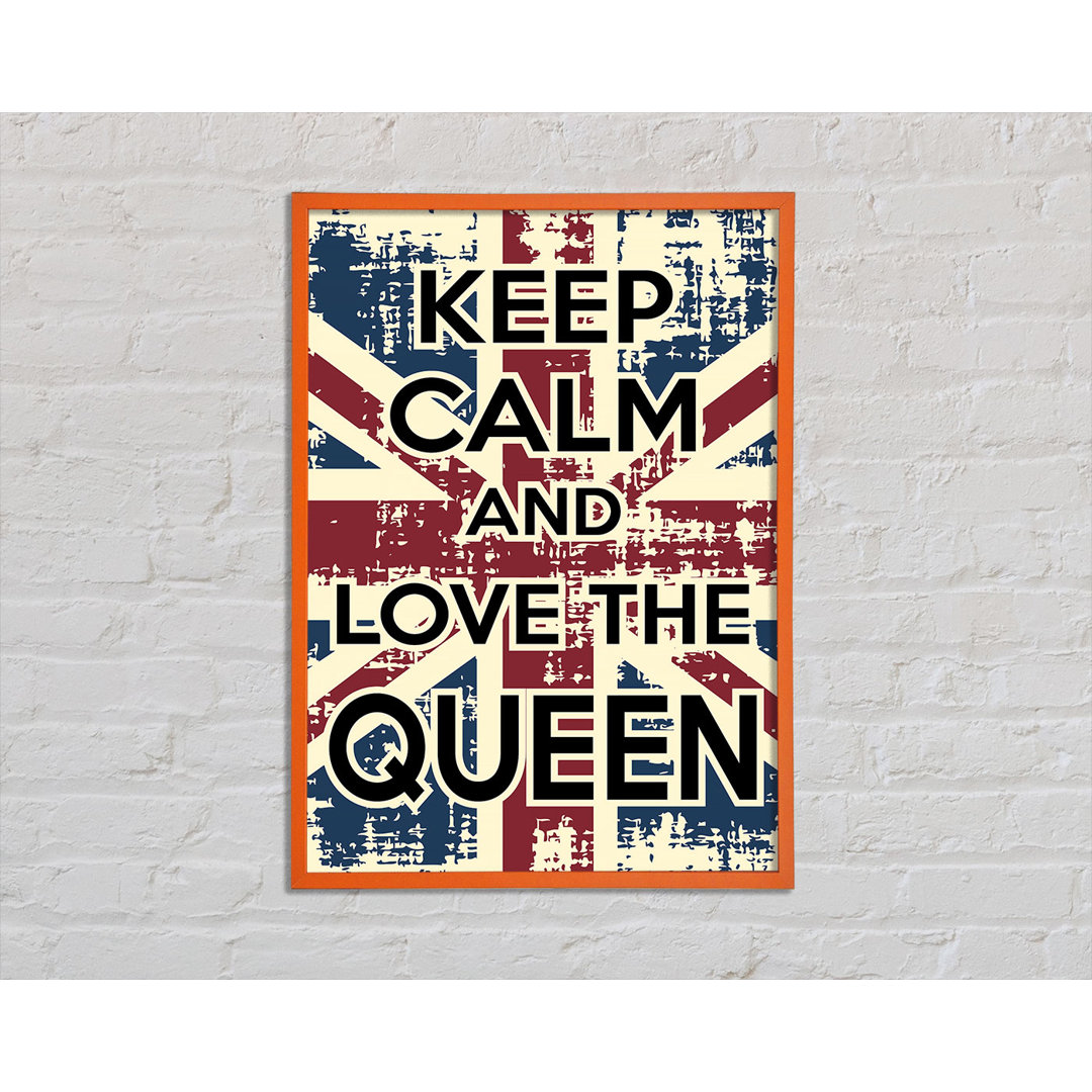 Garrow Keep Calm Love the - Einzelner Bilderrahmen Kunstdrucke