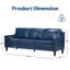 Canapé Mid-Century en similicuir bleu-2071376804