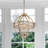Lemuria 3 Light Geometric Globe in Silver