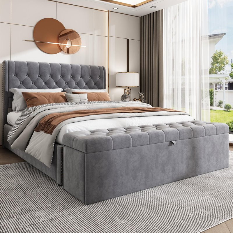 Zoe Upholstered Ottoman Storage Bed