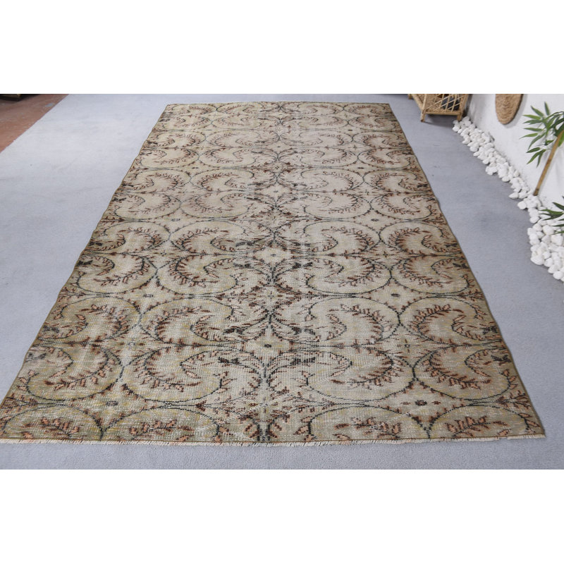Grands tapis 5,7 x 9 pi, tapis anatoliens noirs, tapis rétro, tapis neutres, tapis tissés à plat, tapis turc