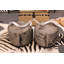 Wildebeest Hide Round Ottoman