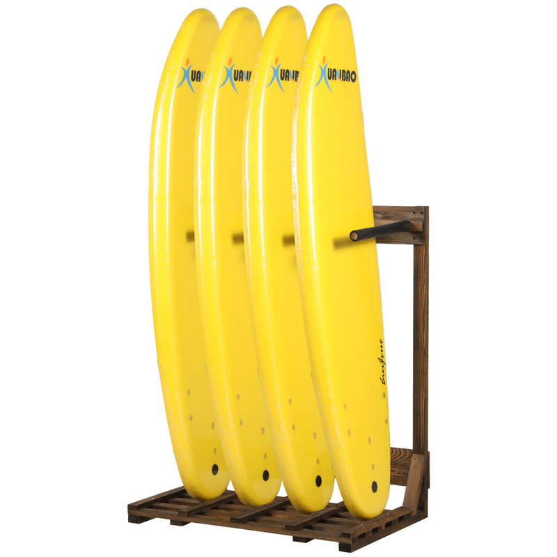 Wood Freestanding Ski/Snowboard Rack, Brown