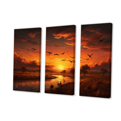 Vautour sur toile, reproduction de 3 pièces
