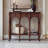 Walnut Solid + Manufactured Wood Rectangular Console Table