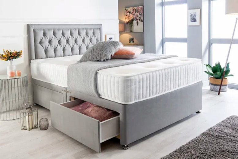 Leela Upholstered Bed with Mattress
