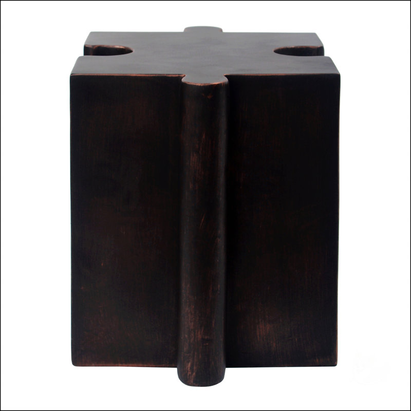 Puzzle Art Side Table, Modular Concave Edge MGO Table - Customizable Layouts For Indoor & Outdoor Use, Antique, Copper
