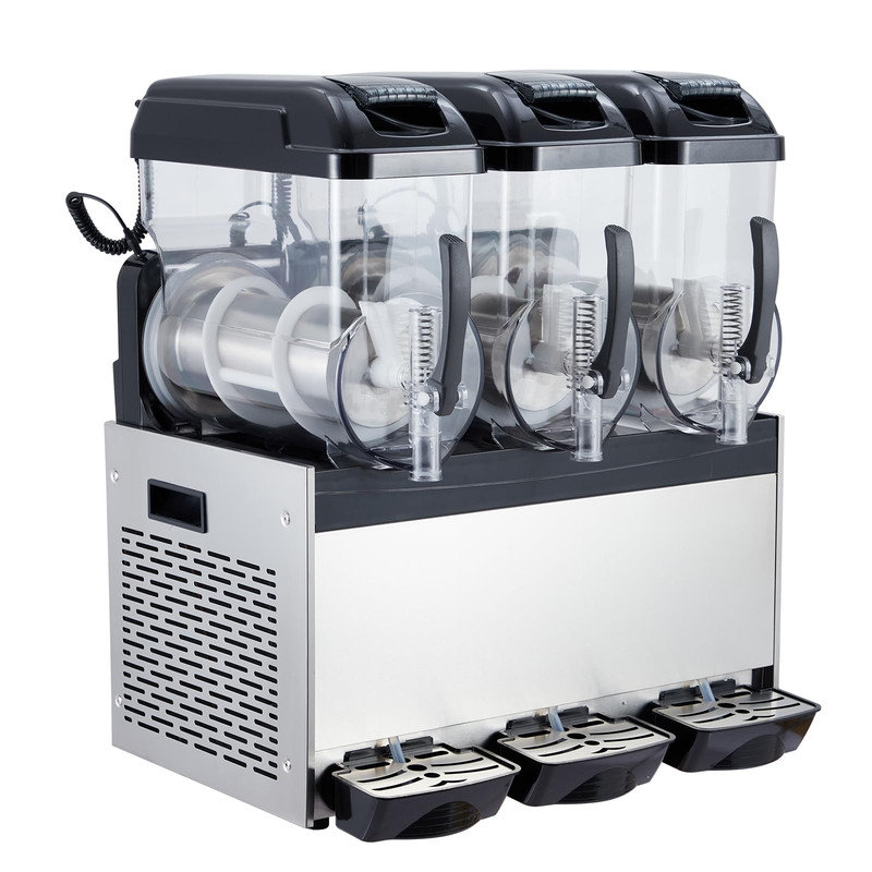 Machine à glaçons commerciale à triple réservoir 860W - Machine à margarita autonettoyante 12L x3 pour maison et café