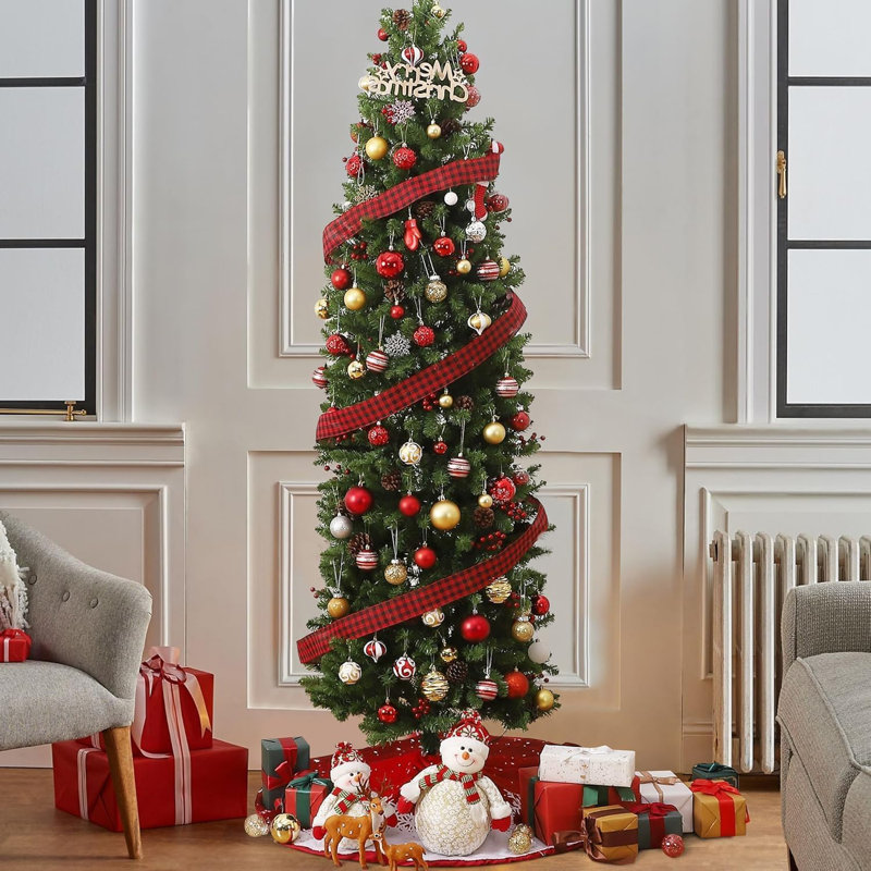 Arbre de Noël artificiel pré-éclairé, H 7,5 pi