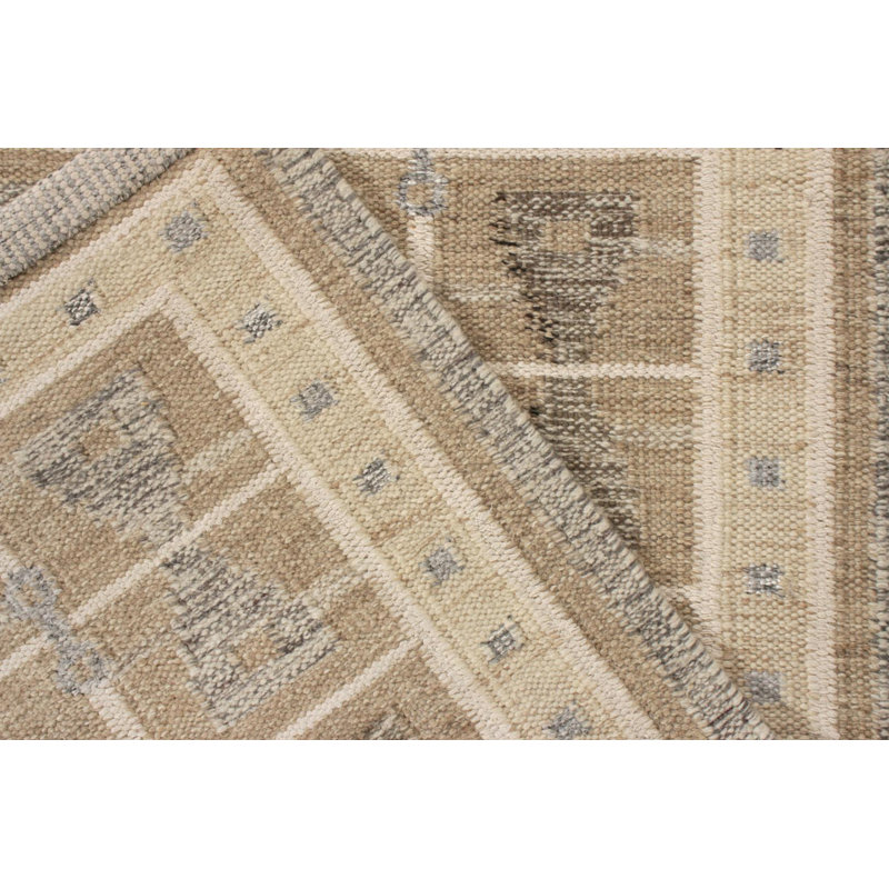 Scandinavian Wool Geometric Area Rug, Rectangle 10' x 14'