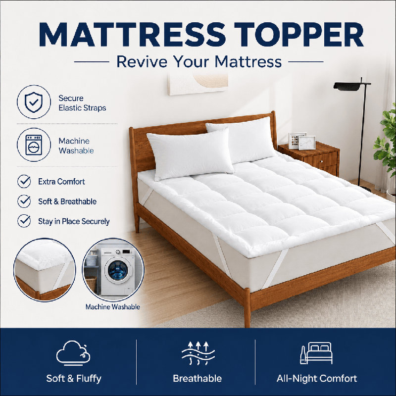 2" Down Alternative Mattress Topper - Sleep by Wayfair™, California King, 2"