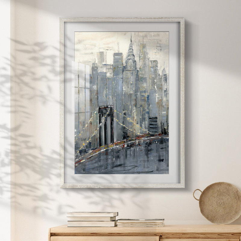 Midtown Morning - impression encadrée, H 25,5 po x l 17,5 po, Blanc