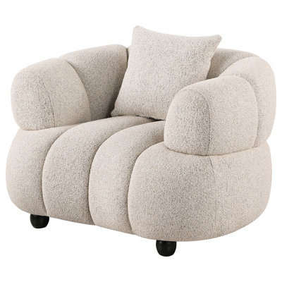 Whitney Contemporary Channel Tufted Woven Fabric Upholstered Accent Chair