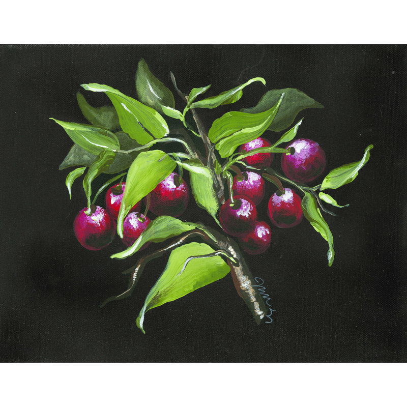 Cerisier - impression sur toile tendue, H 12 po x l 16 po