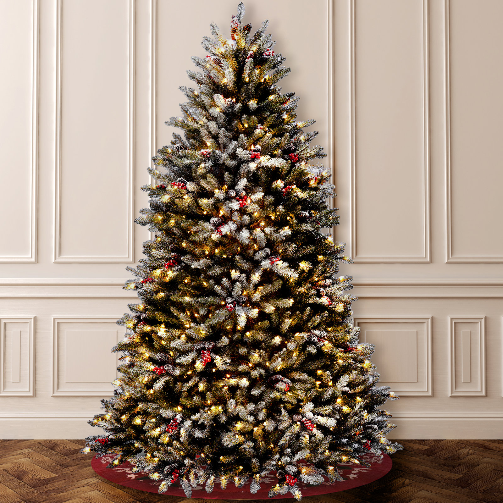 Pre-Lit Fir Christmas Tree, 7' H