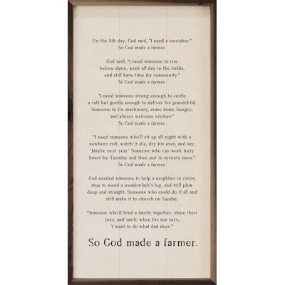So God Made A Farmer Speech White