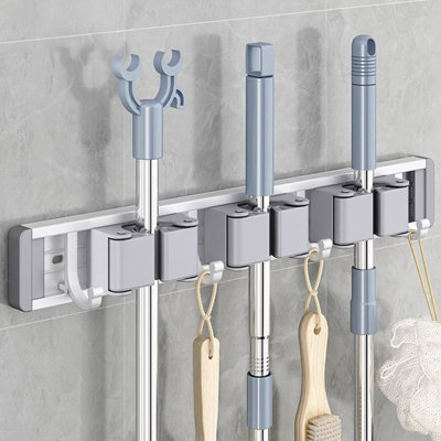 Mop and Broom Wall Mount Holder