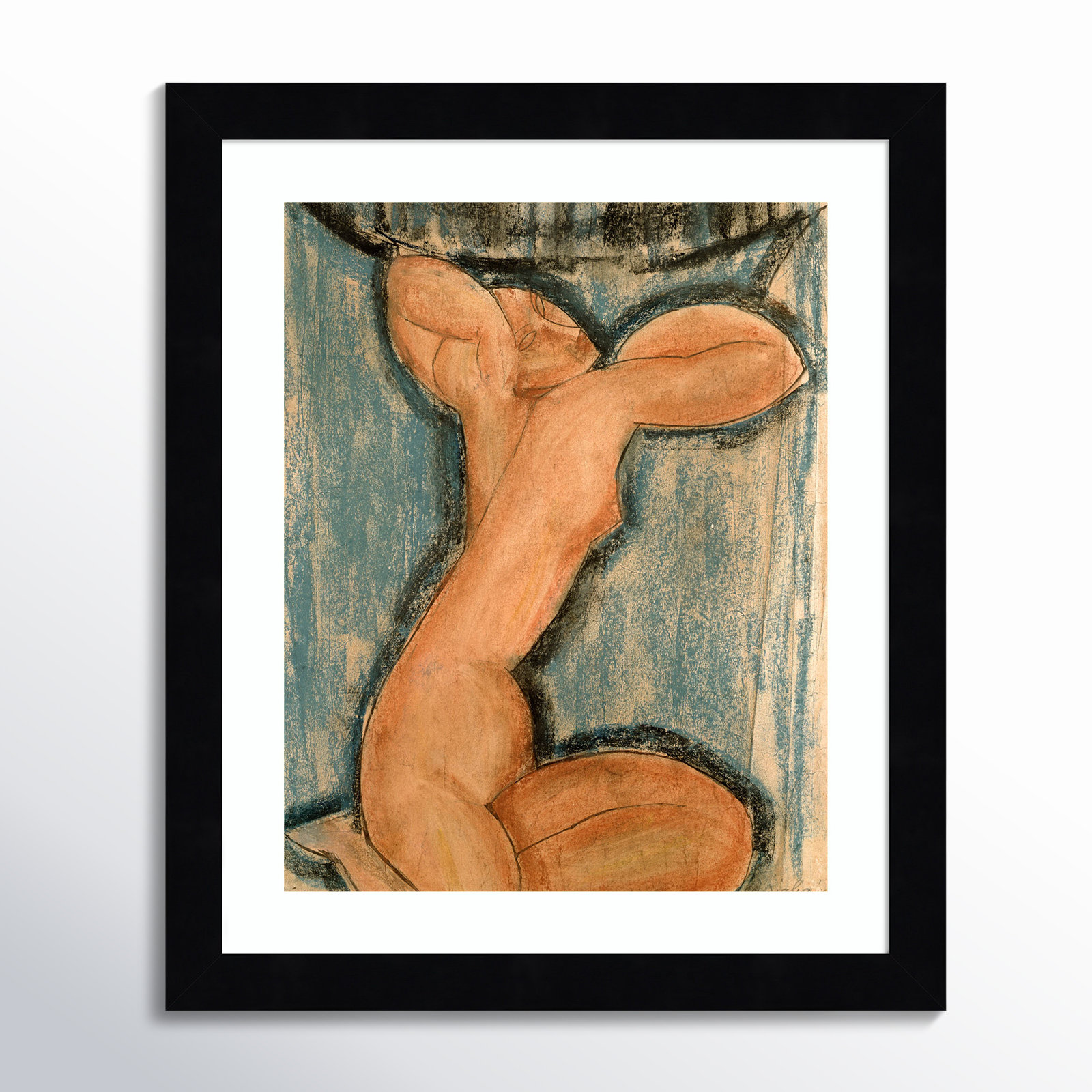 Oakden "Caryatid" Print, Black, 13" H x 11" W