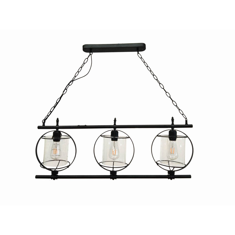 Rukadikar 3 - Light Black Kitchen Island Pendant