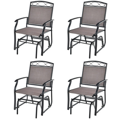 Chaise d'extérieur coulissante en métal Mikaele
