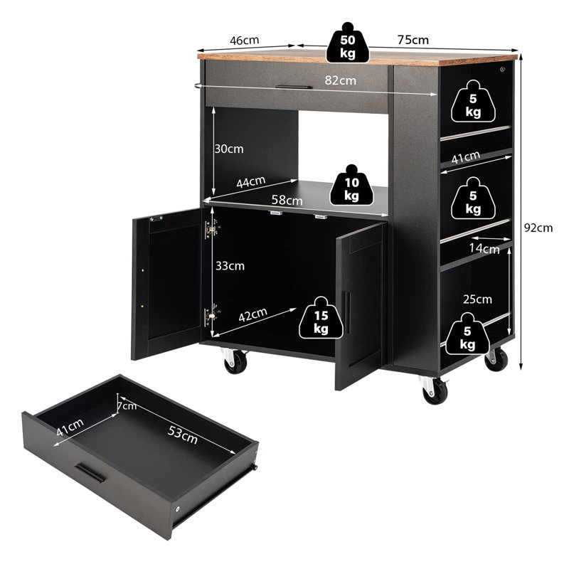 Nerrissa 190.5cm Bar Cabinet
