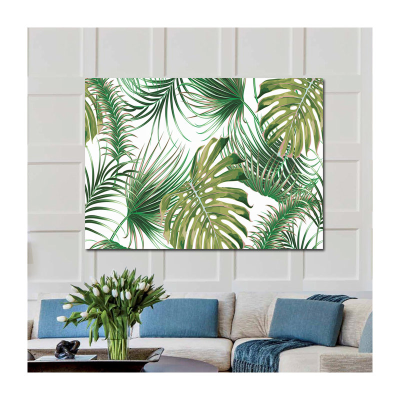 Plam Beachy - Impression sur verre, Rectangle H 30 po x l 40 po x P 1,5 po