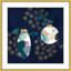 «Crafty Blue Christmas I» par Wood, reproduction d'art encadrée-154069042