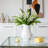 Ceramic Pitcher Vase, (White)
