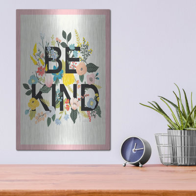 «Wild Garden 1 Be Kind Cp» par Laura Marshall, art mural en métal