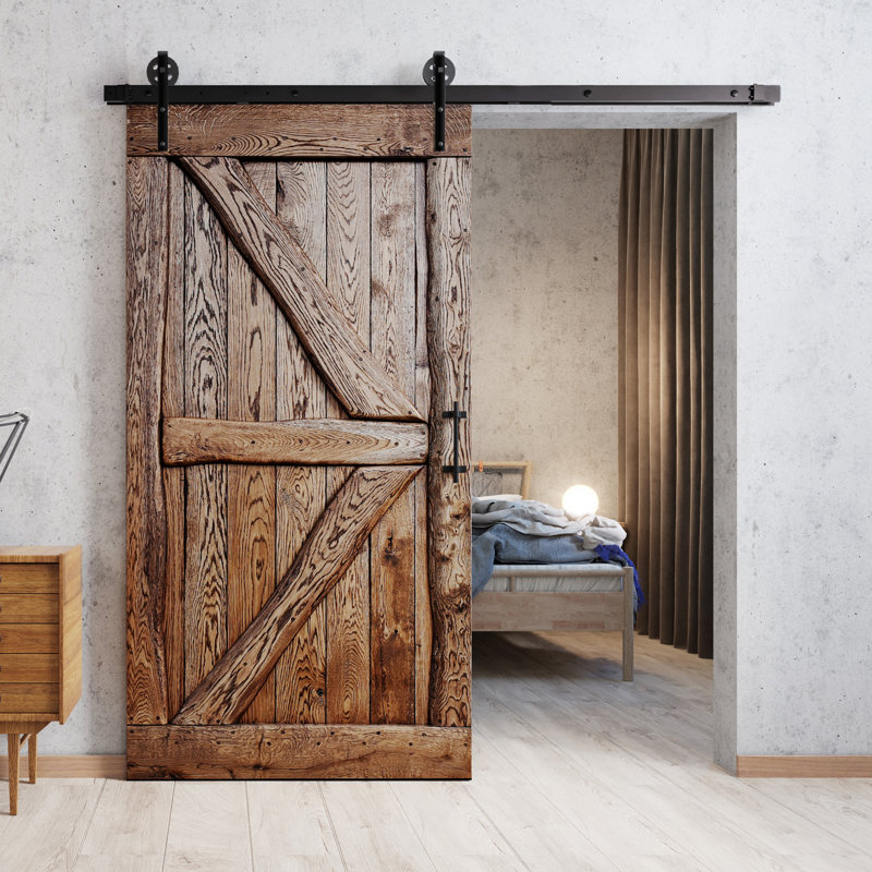 Kerlin Solid Oak Barn Door, Brown Oil, 1000mm x 2100mm