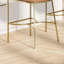 Tabouret de bar 31 po 31 po, similicuir avec structure en acier doré, 1 pièce-221617593