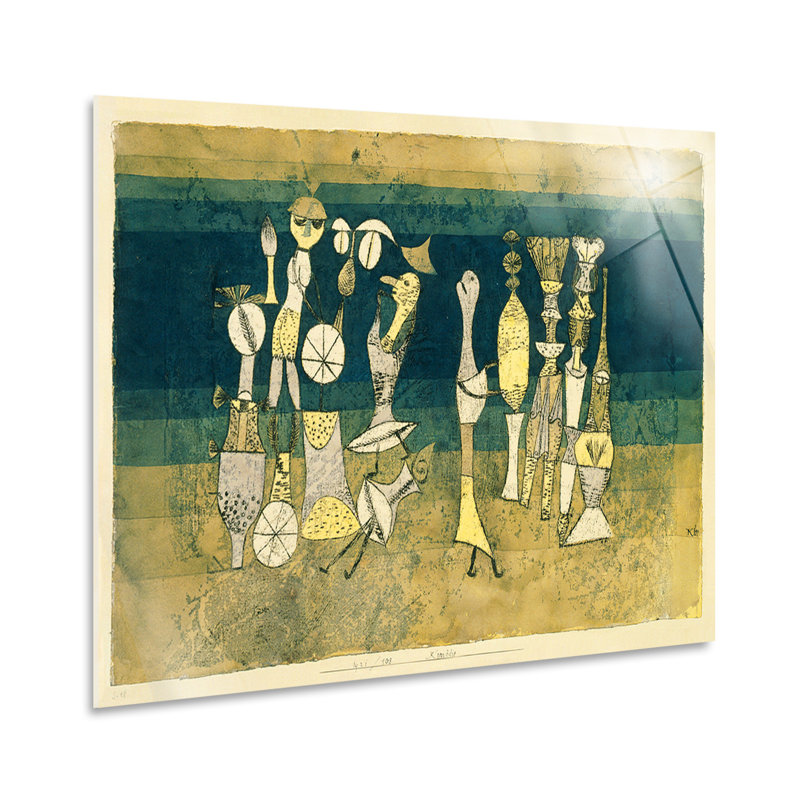Comedy by Paul Klee - No Frame Painting, Plastic/Acrylic, 70cm H x 100cm W