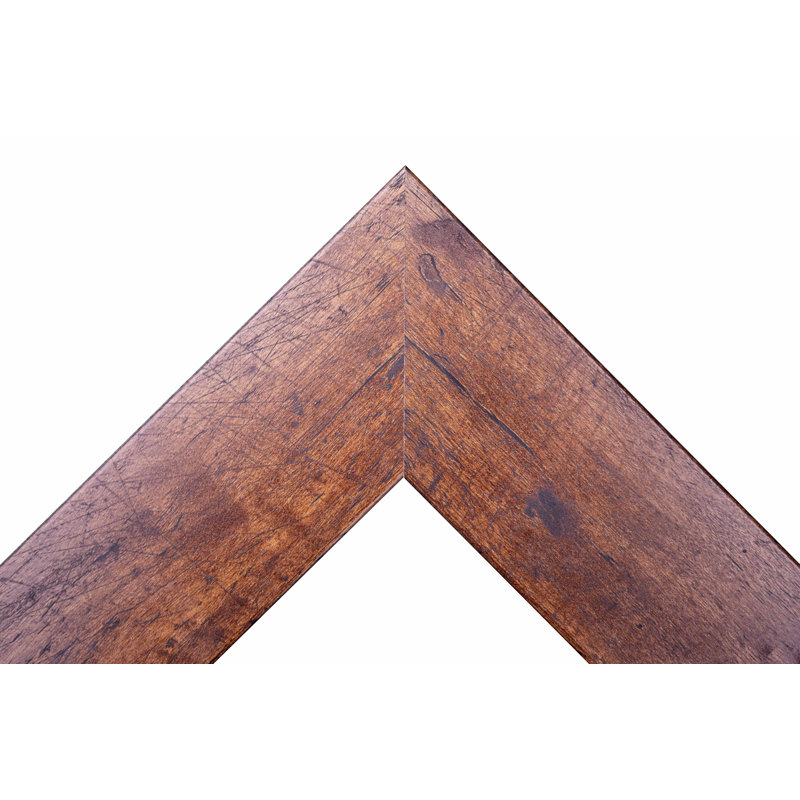 Miroir en verre Lundeen, H 65,5 po x l 30,5 po, Noyer foncé