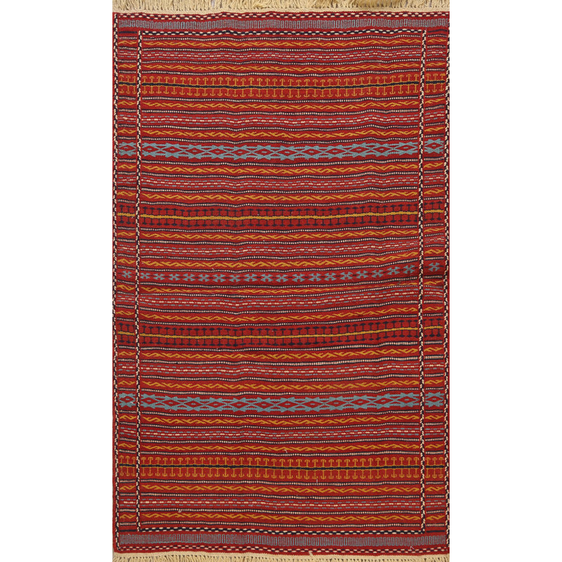 Tapis géométrique kilim 3 x 5