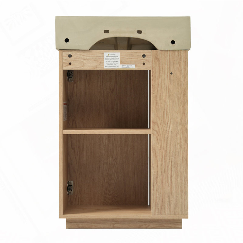 21.6" Bathroom Vanity with Ceramic Sink