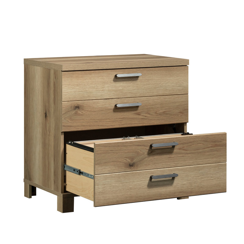 Classeur latéral avec rangement pratique, finition brune